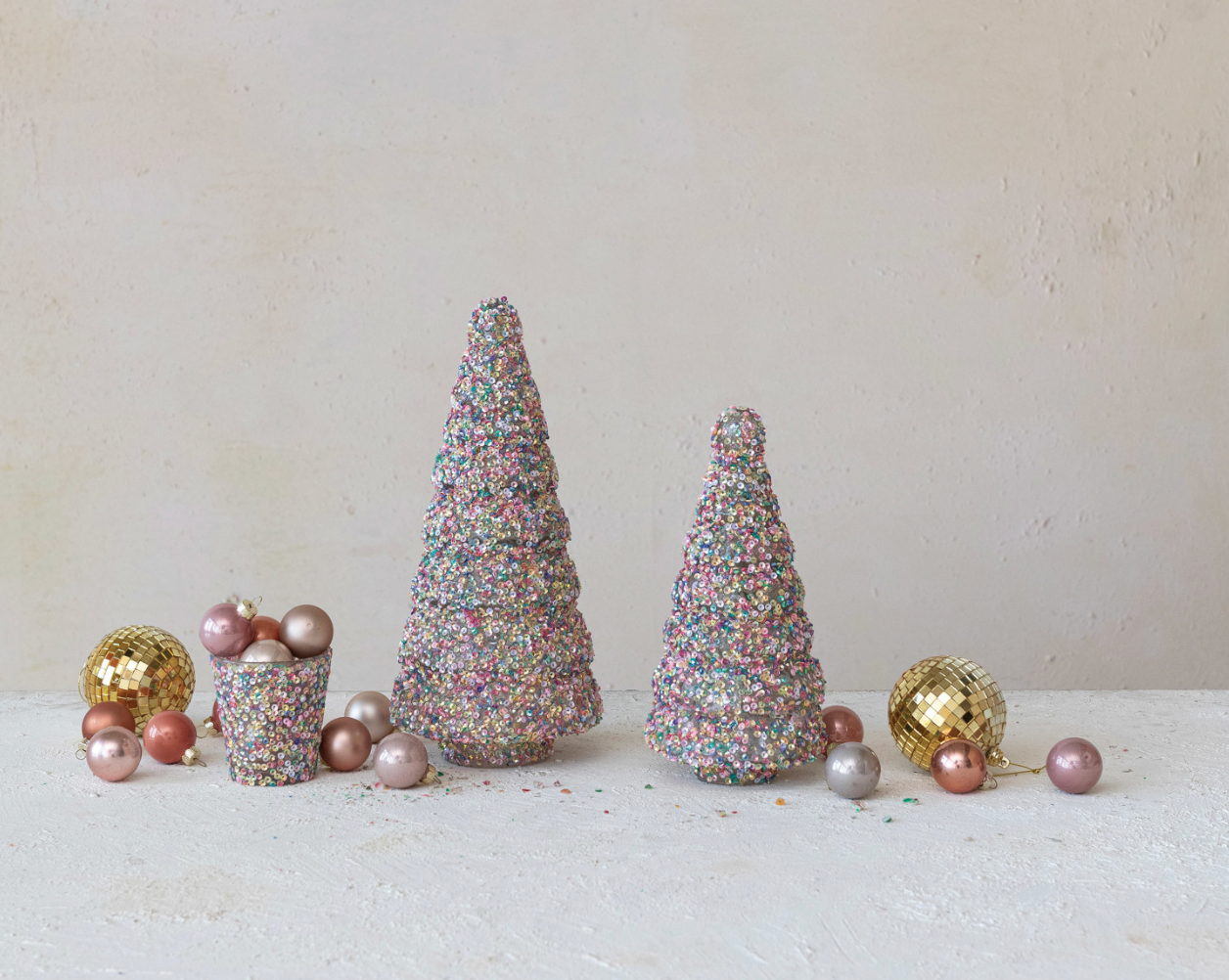 Recycled Glass Tree with Sequins