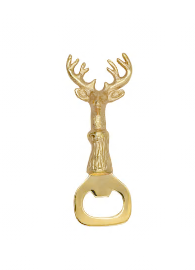 Aluminum + Stainless Steel Reindeer Bottle Opener