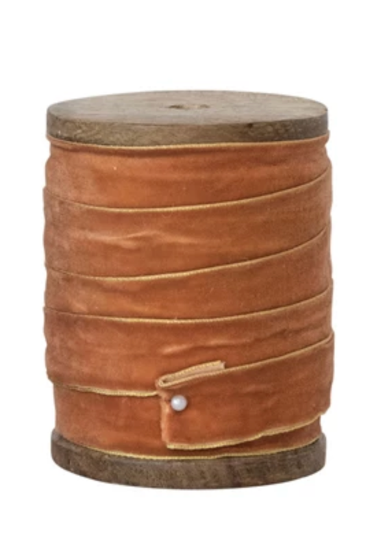 5 Yard Velvet Ribbon with Metallic Edges