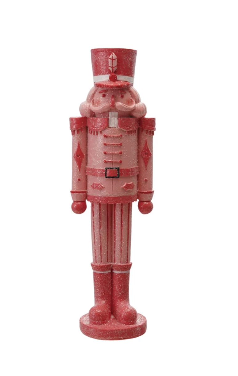 Resin Nutcracker with Glitter "Sugar"