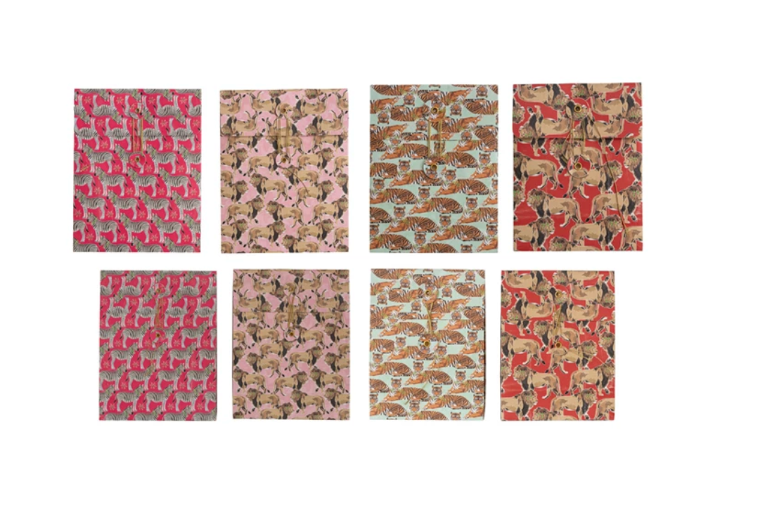 Paper Animal Print Gift Bags