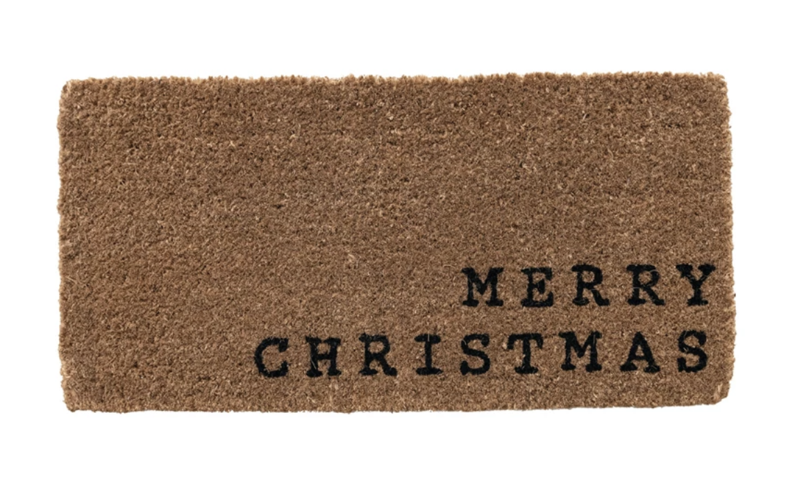 "Merry Christmas" Natural Coir Doormat