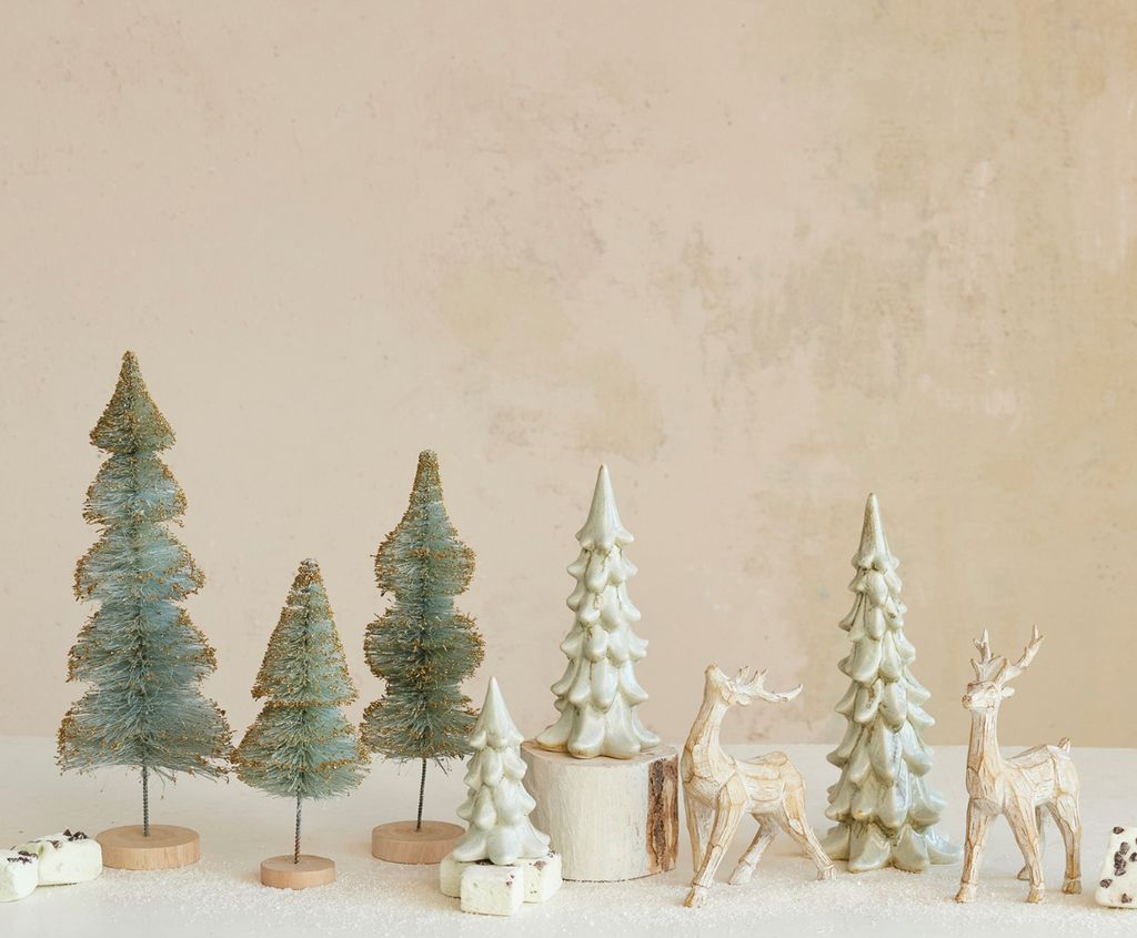 Sisal Tree with Gold Glitter