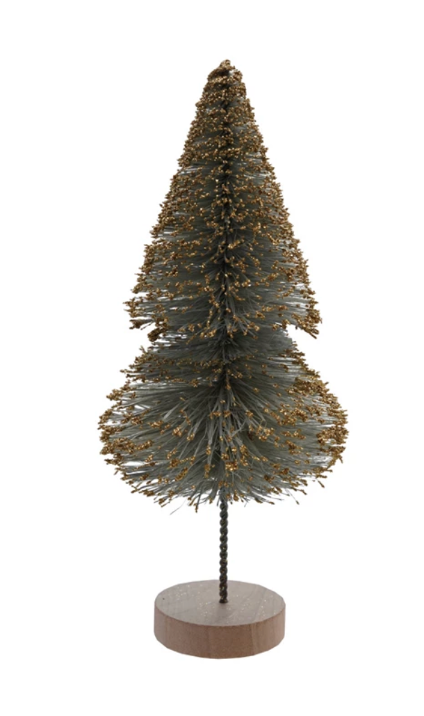 Sisal Tree with Gold Glitter