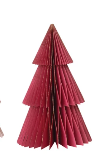 Paper Folding Honeycomb Trees with Gold Glitter