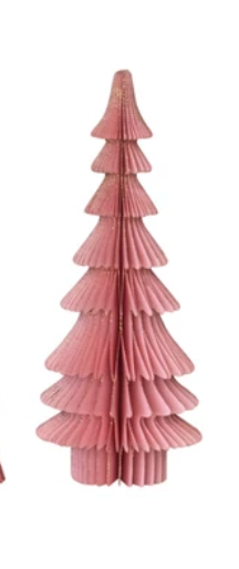 Paper Folding Honeycomb Trees with Gold Glitter