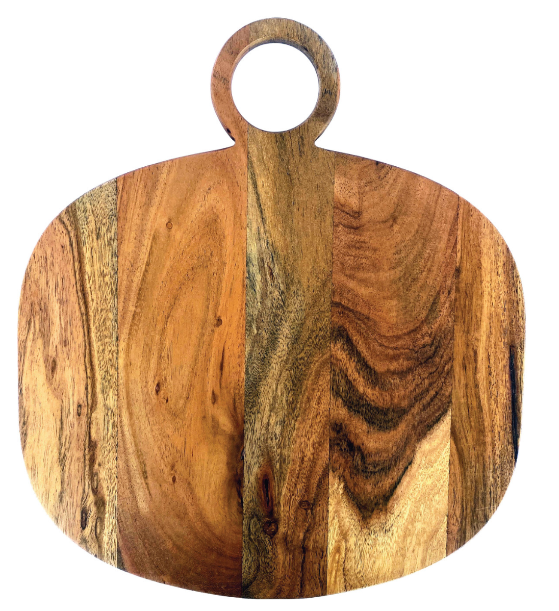 Acacia Wood Circular Cheese + Cutting Board with Handle