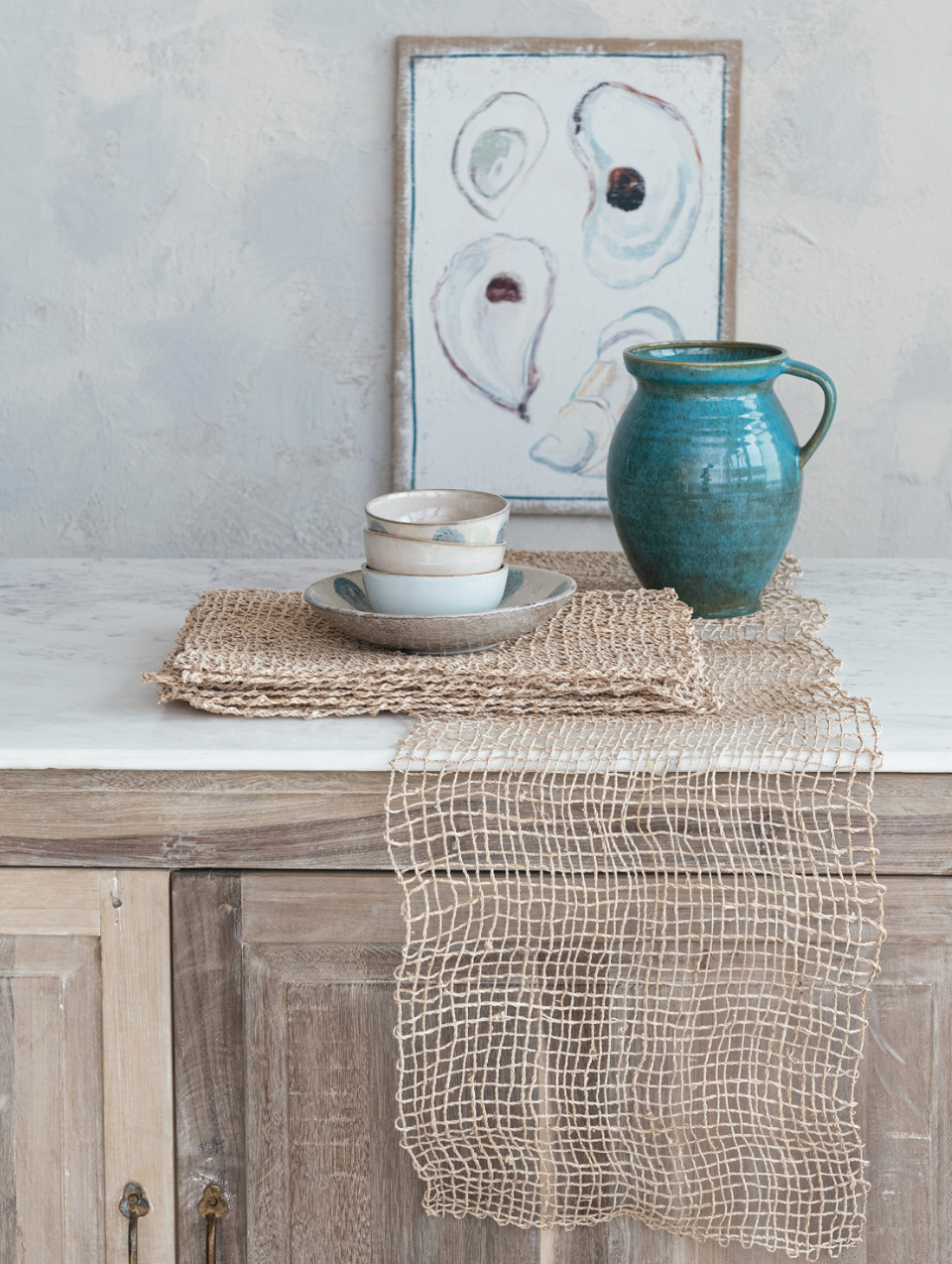 Hand-Woven Banana Leaf Placemat in Natural