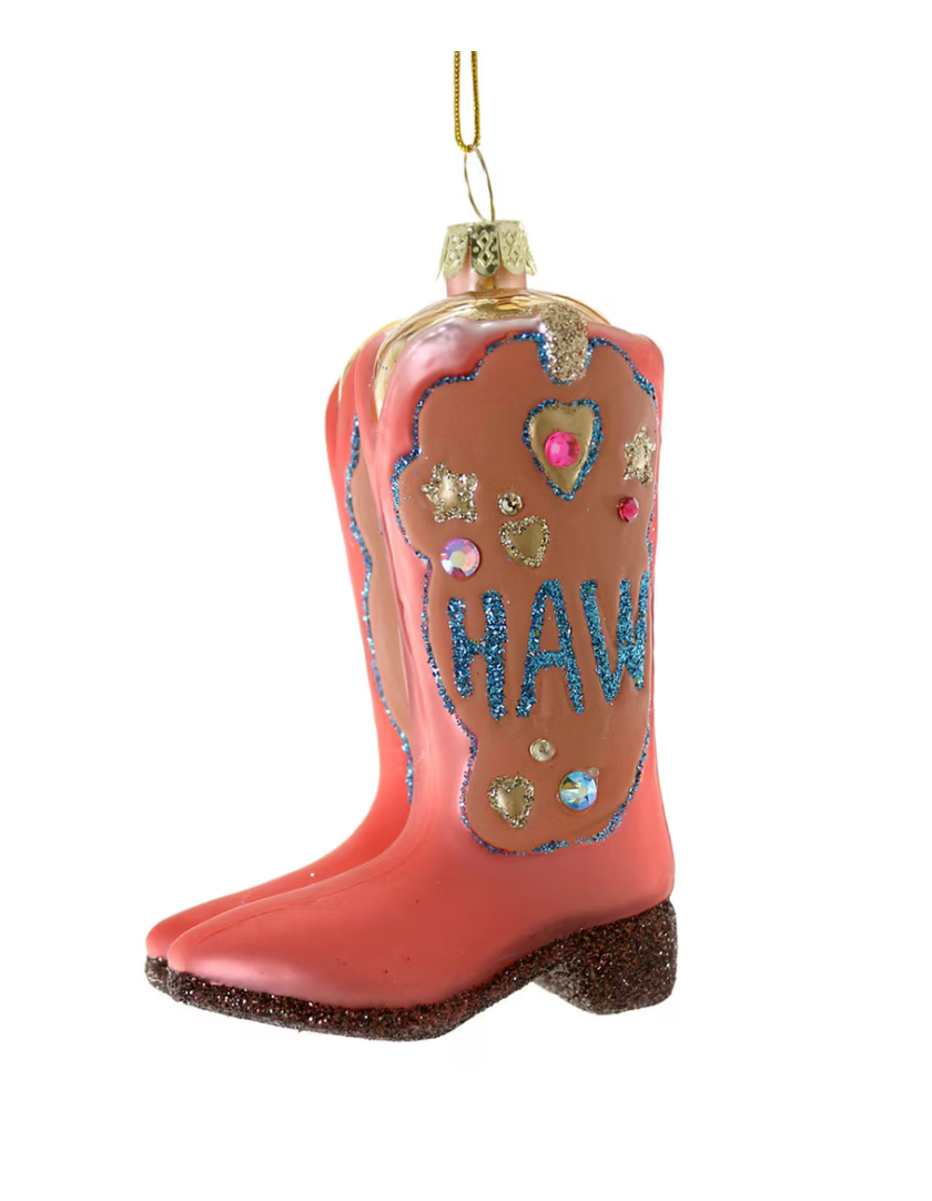 Cody Foster Yee Haw Cowboy Boot Ornament