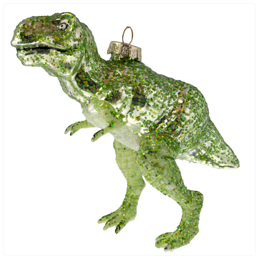 Dinosaur Mercury Glass Ornaments