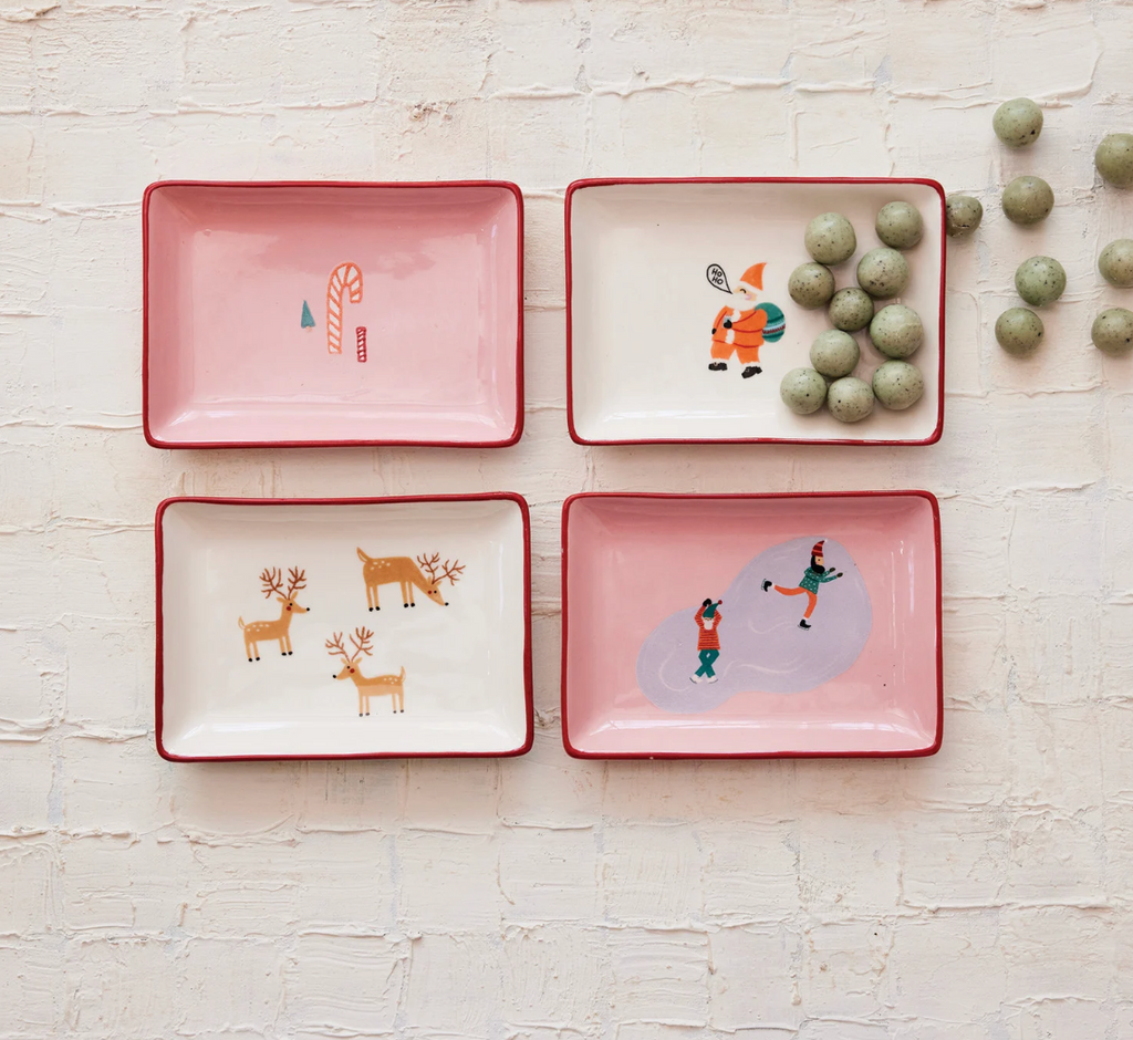 North Pole Pattern Stoneware Dish