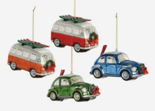 Bug + Bus with Skis Ornament