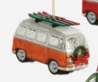 Bug + Bus with Skis Ornament