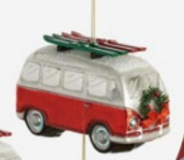 Bug + Bus with Skis Ornament