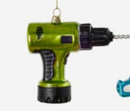 Drill + Chainsaw Ornaments