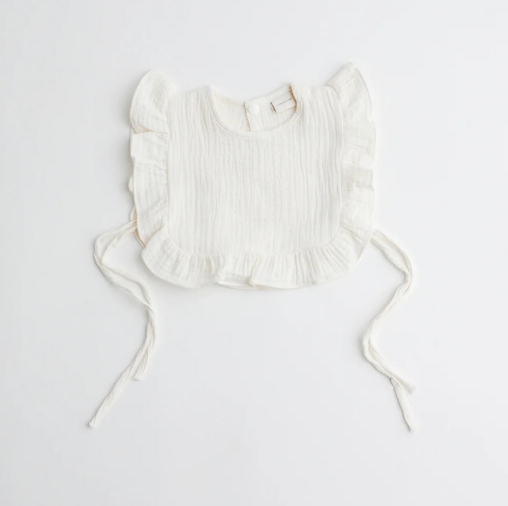 Organic Muslin Ruffle Bibs