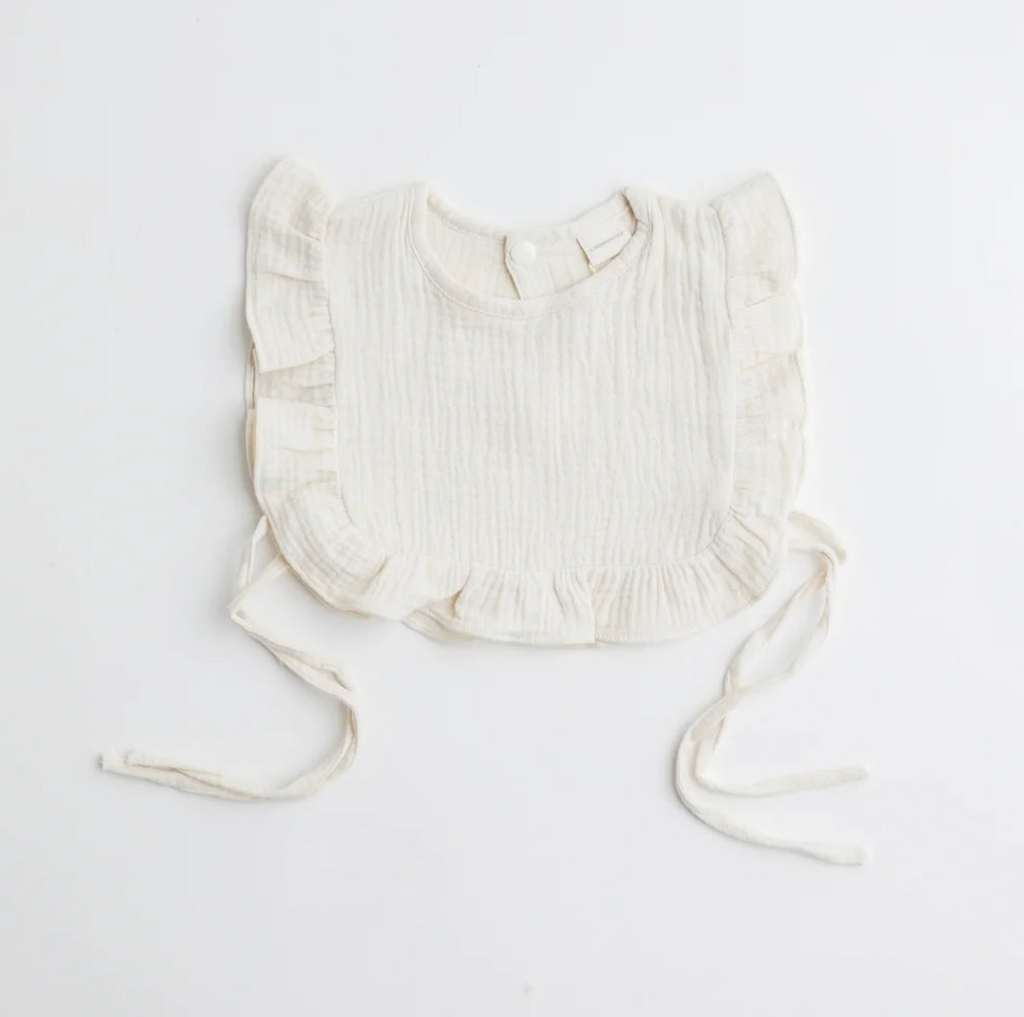 Organic Muslin Ruffle Bibs