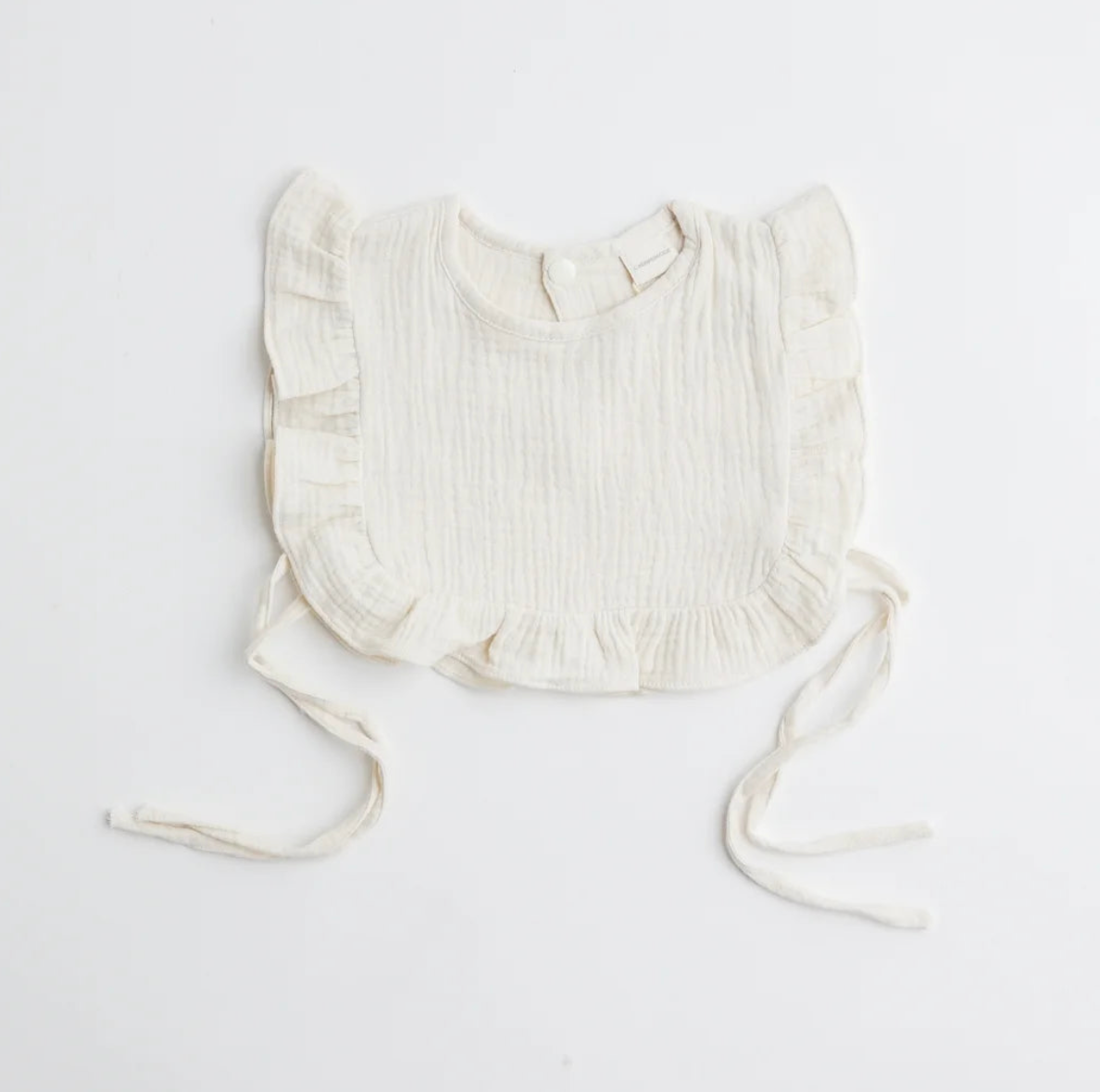Organic Muslin Ruffle Bibs