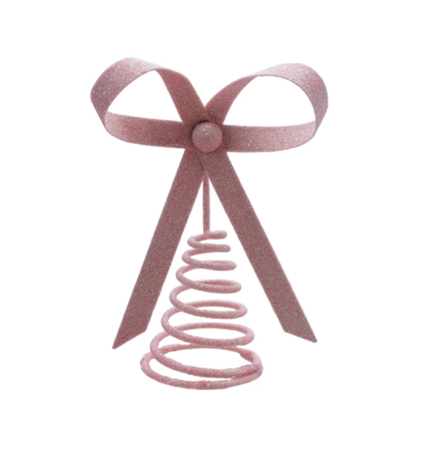 Glitter Metal Bow Tree Topper