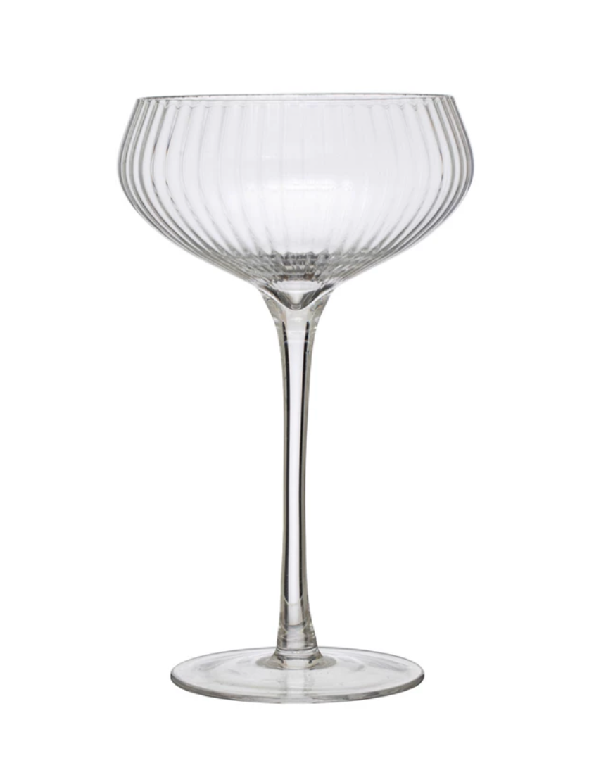 Stemmed 8oz Coupe Glass - Set of 2 Glasses