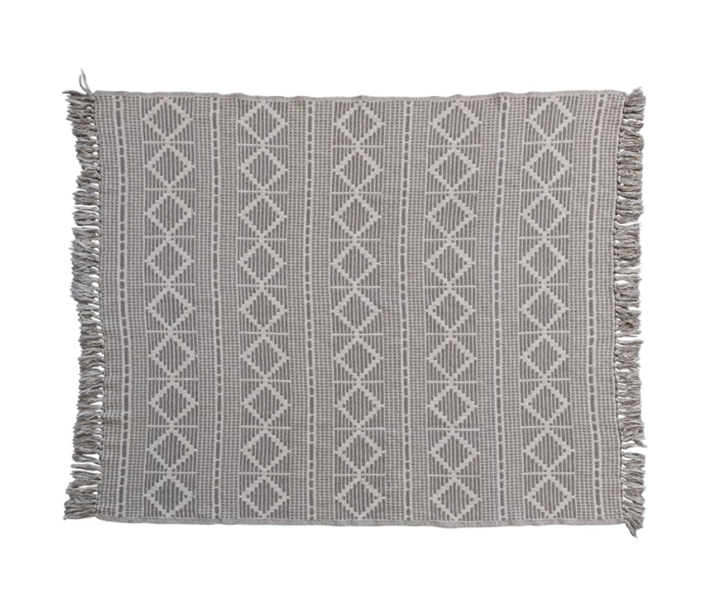 Recycled Cotton Jacquard Throw