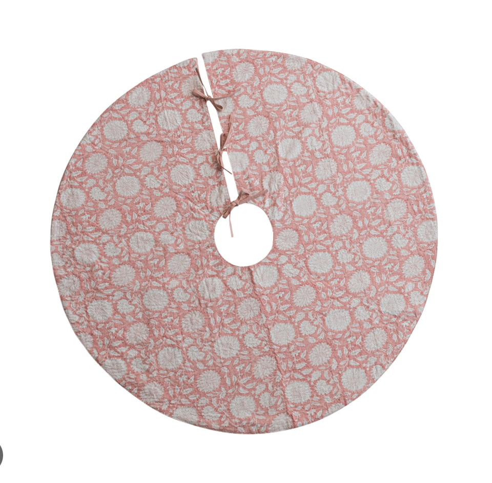 Tree Skirt with Flowers