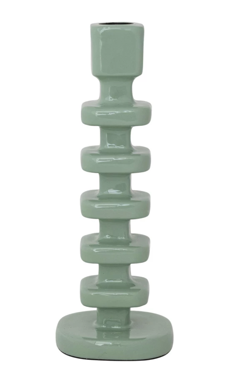 Enameled Taper Candle Holder