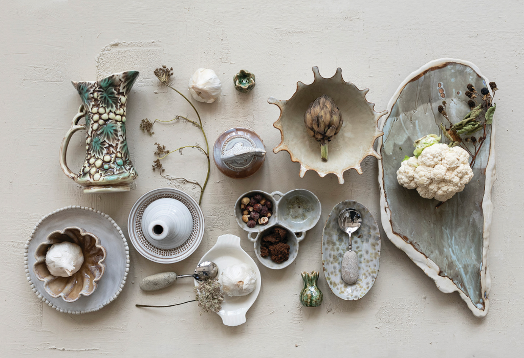 Stoneware Multi-Bowl with 3 Sections