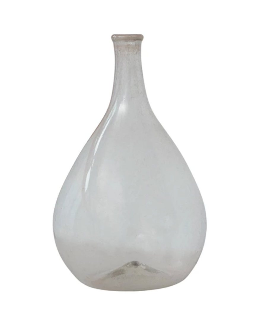 Hand-Blown Recycled Bottle Vase