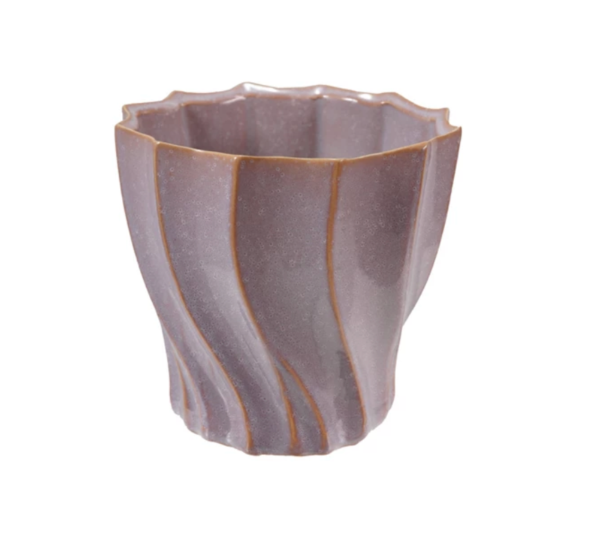 Stoneware Swirled Planter