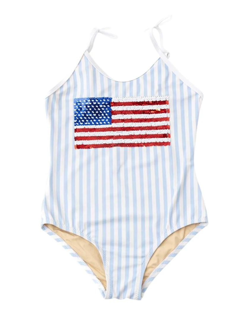 One Piece Sequin Swimsuit