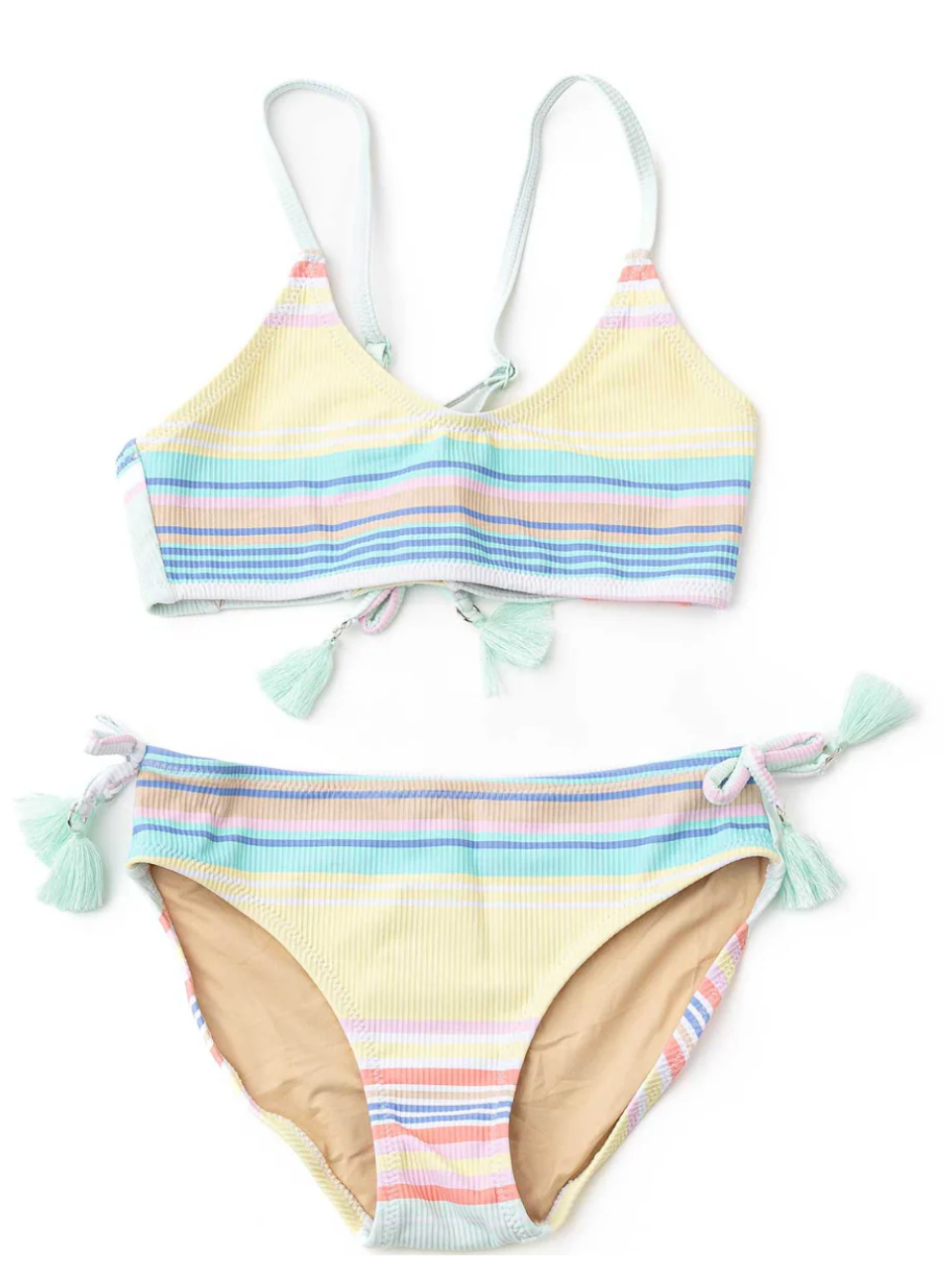 Ribbed Tie-Back Bikinni