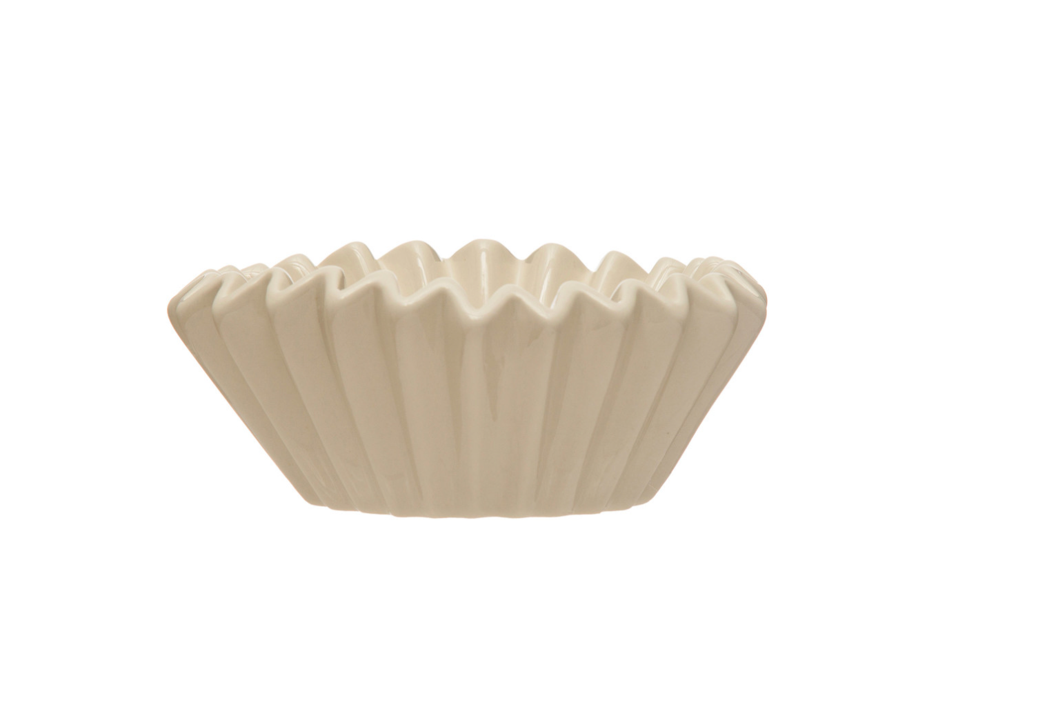 Stoneware Fluted Bowl