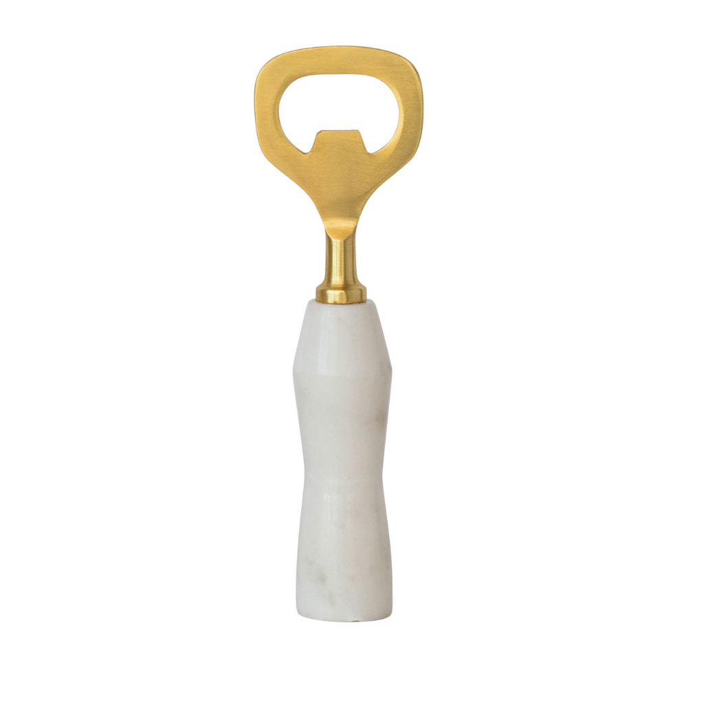 Stainless Steel + Marble Bottle Opener