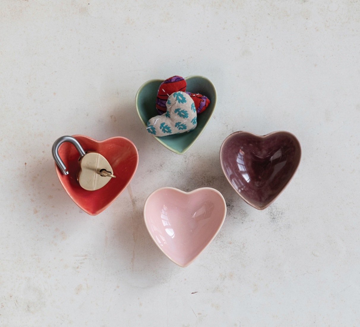 Stoneware Heart-Shaped Dish