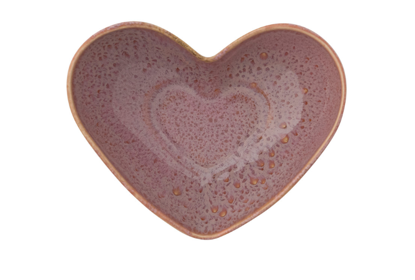 Stoneware Heart-Shaped Bowl