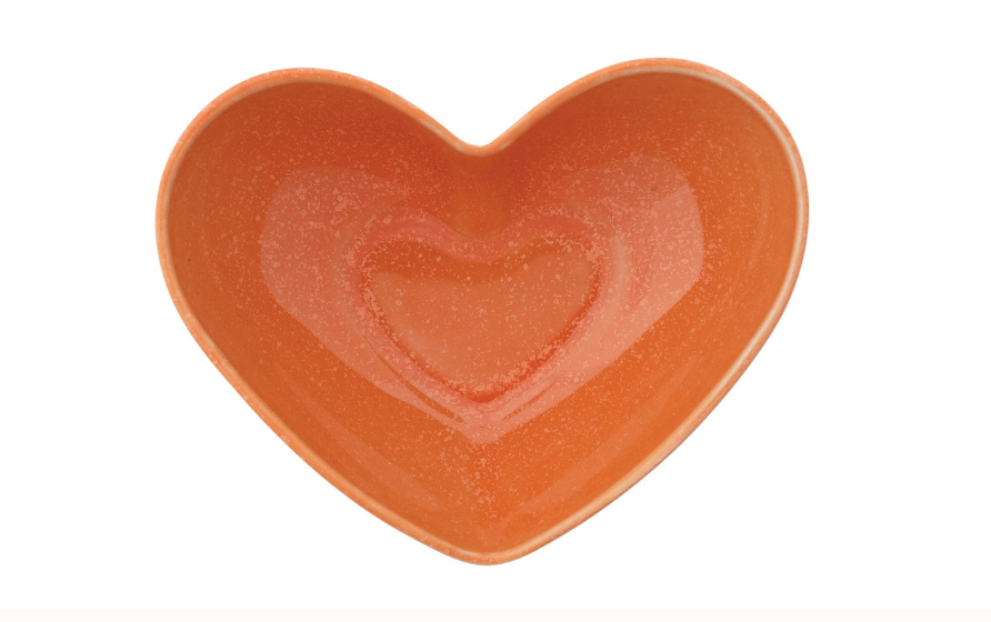 Stoneware Heart-Shaped Bowl