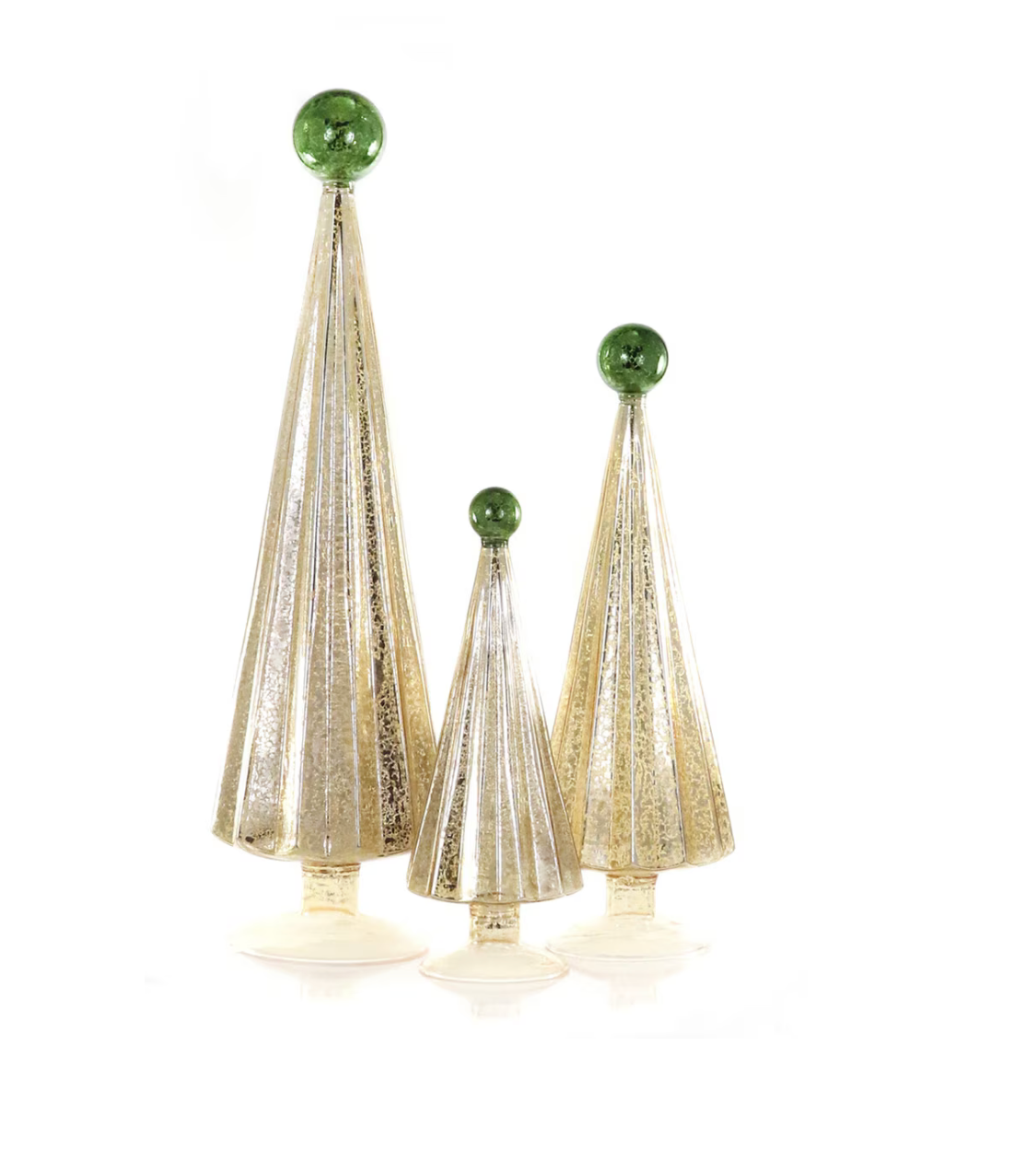 Pleated Trees Gold with Green Topper