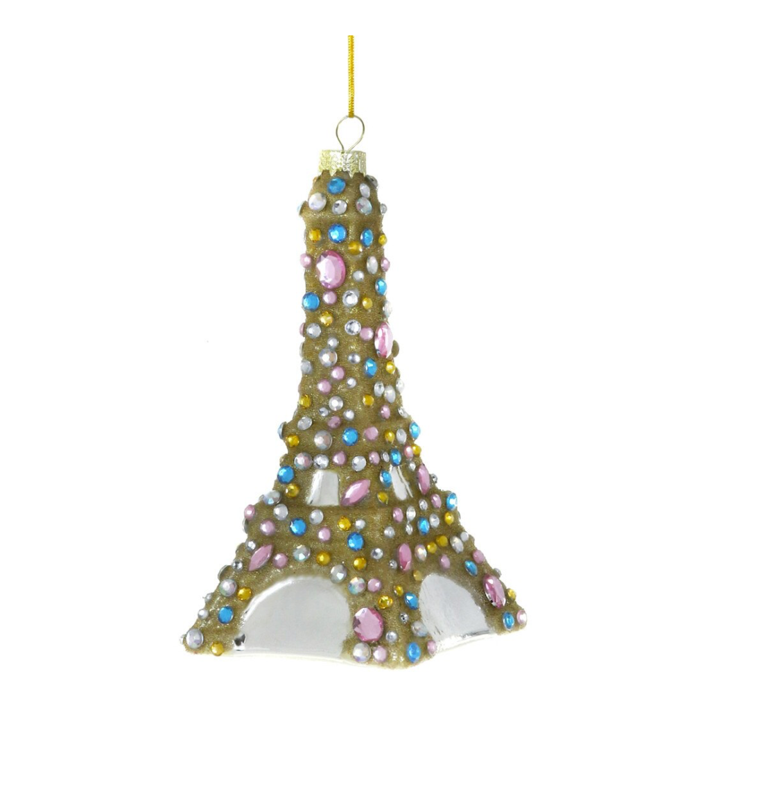 Adorned Eiffel Tower Ornament