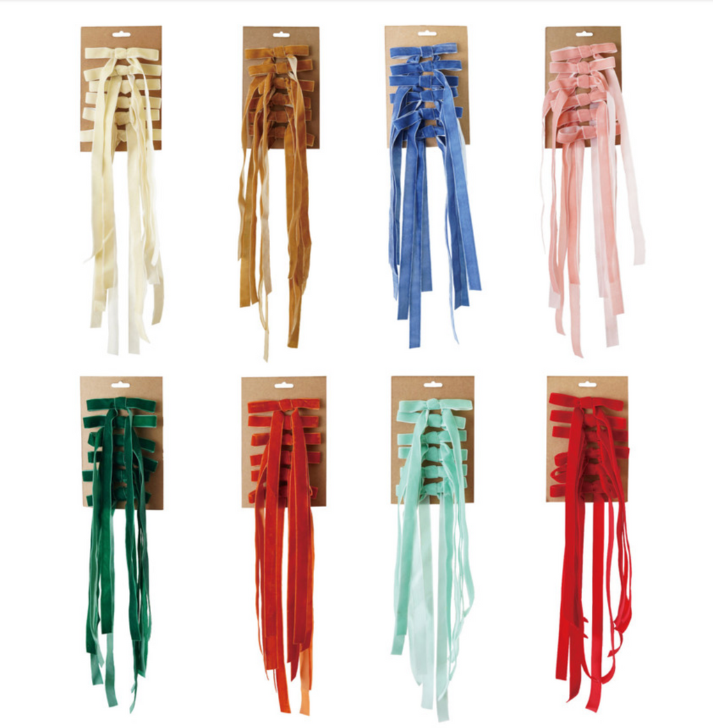Velvet Clip-On Bows