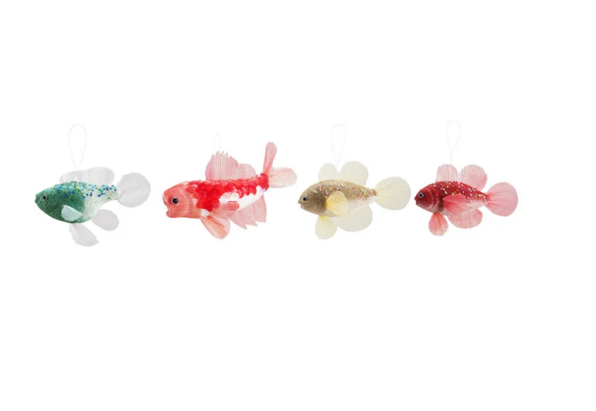 Foam Fish Ornament with Glitter, Sequins + Beads