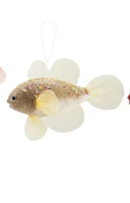 Foam Fish Ornament with Glitter, Sequins + Beads