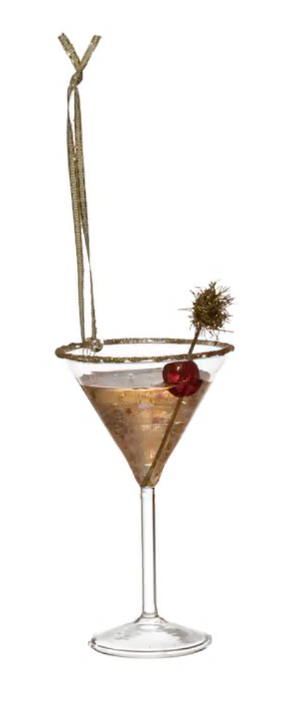 Glass Cocktail Ornaments