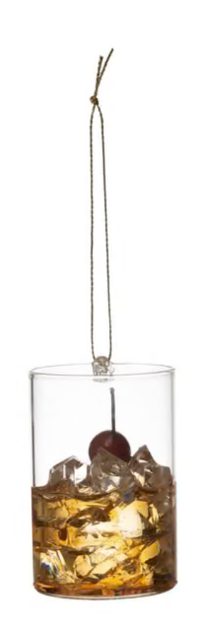 Glass Cocktail Ornaments