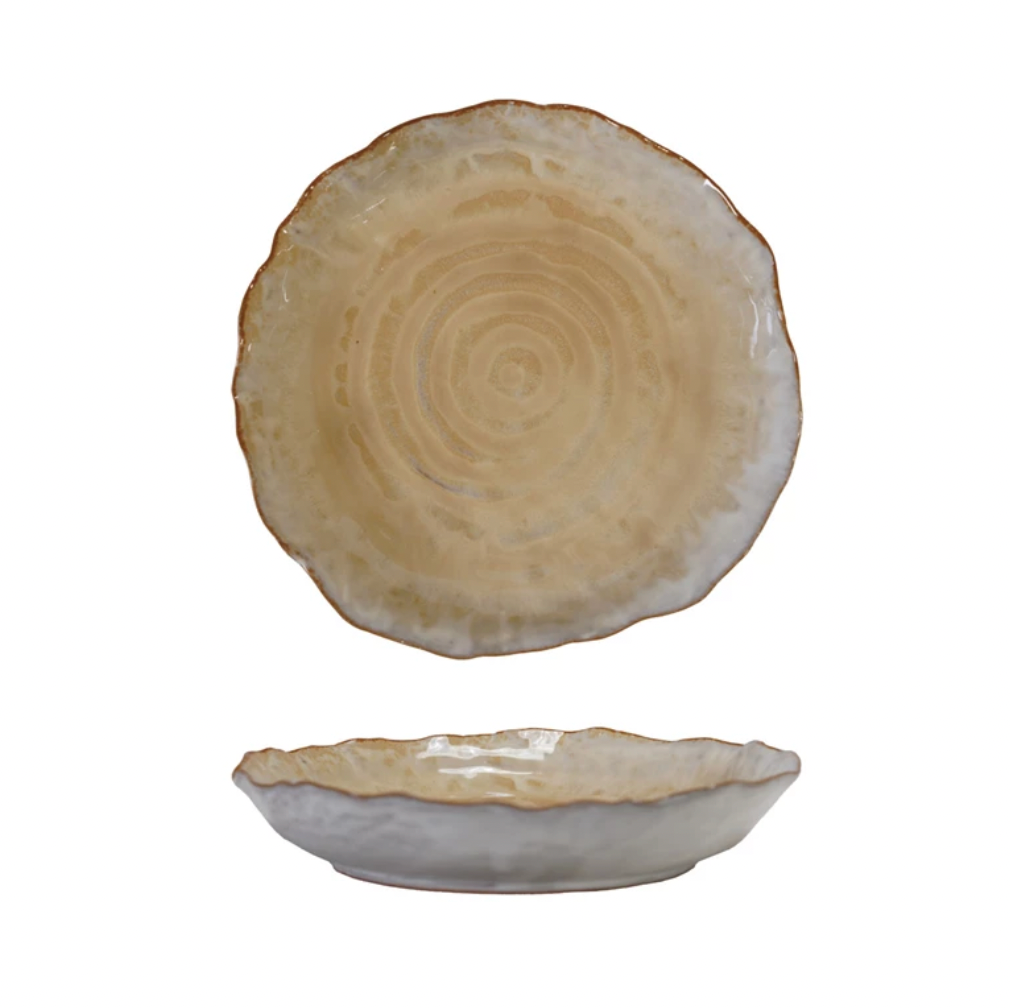 Stoneware Organic Shaped Plate