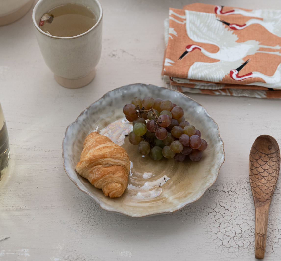 Stoneware Organic Shaped Plate