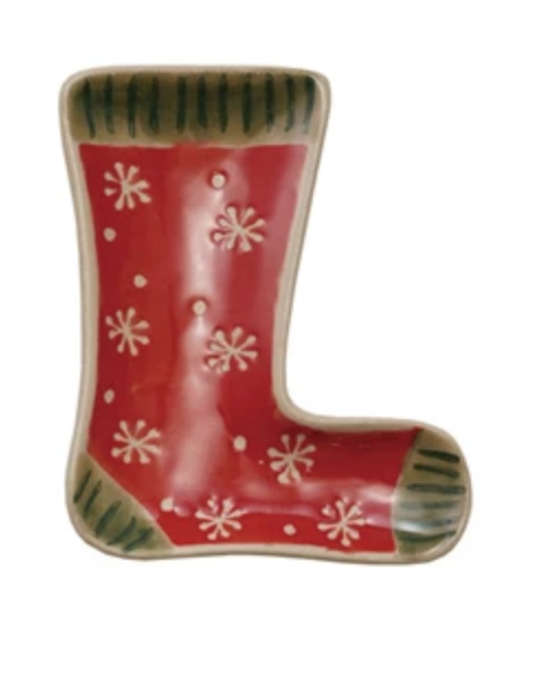 Stoneware Holiday-Shaped Dish