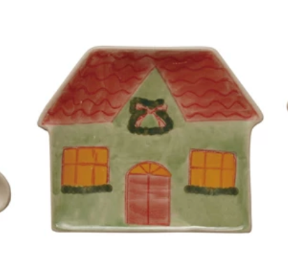 Stoneware Holiday-Shaped Dish