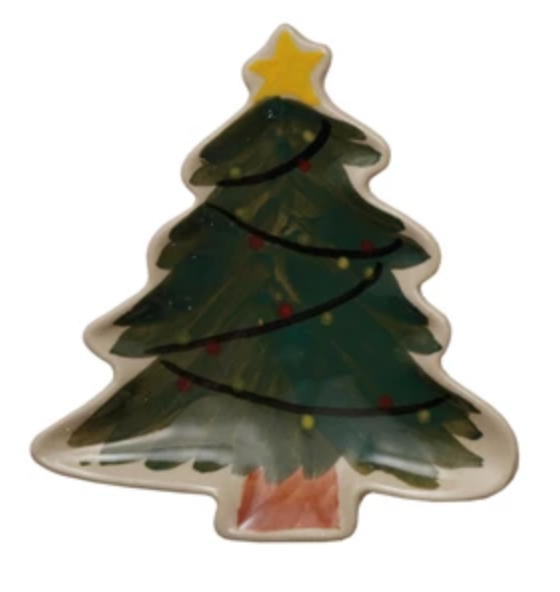 Stoneware Holiday-Shaped Dish