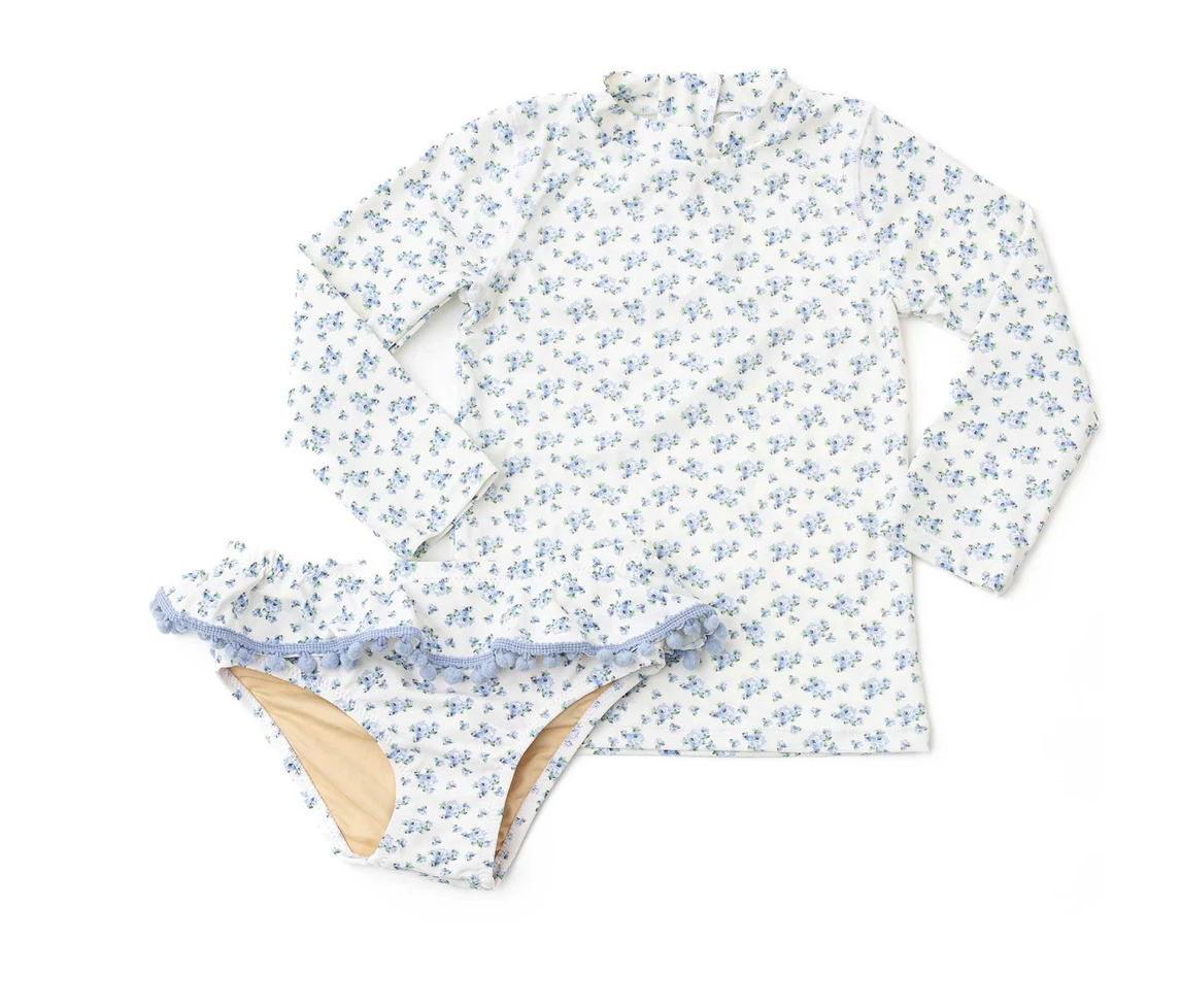 Girls Rashguard Swimsuit Set